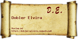 Dobler Elvira névjegykártya